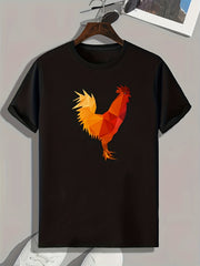 Chicken Print Men's Graphic T-Shirt for Summer