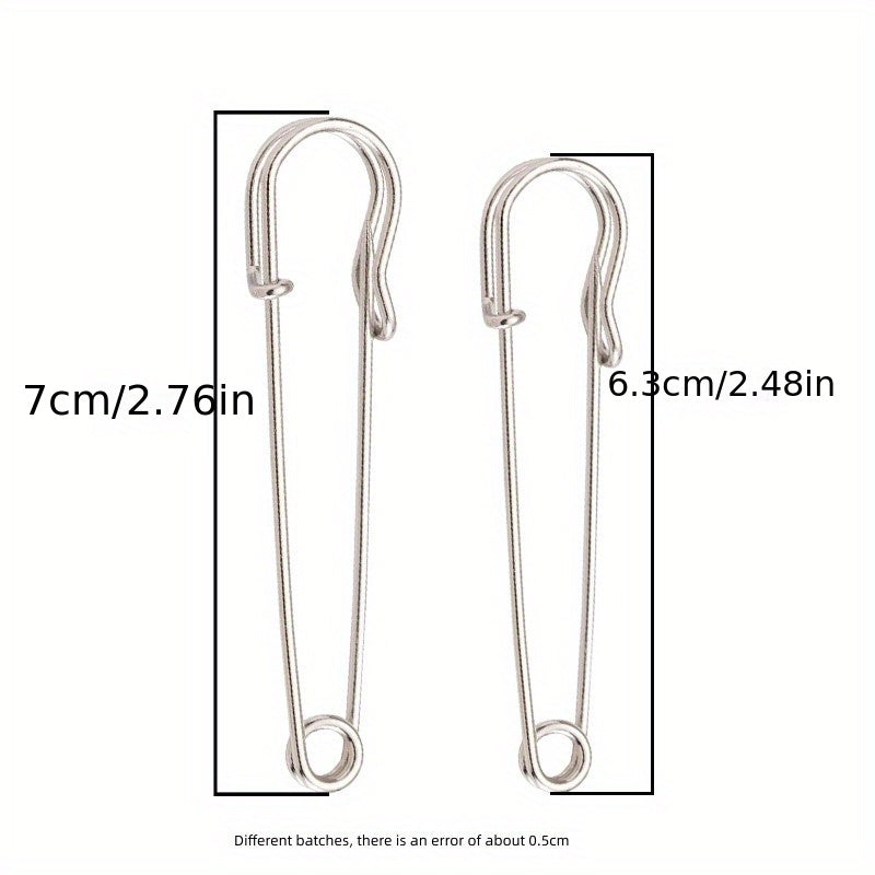 10pcs Metal Safety Pins 70mm 2.75 Inches Heavy Duty Blanket Pins