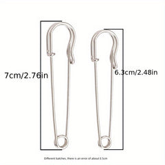 10pcs Metal Safety Pins 70mm 2.75 Inches Heavy Duty Blanket Pins