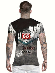 3D Print Men's Tee Shirt Street Style Round Neck Casual Summer Top