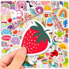 100pcs Waterproof Vinyl Stickers For Water Bottles Laptop Phone Skateboard