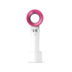Mini Bladeless Fan USB Rechargeable Portable Handheld Cooler 3 Speed Foldable