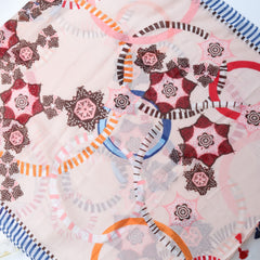 Geometric Star Print Tassel Scarf Boho Shawl Travel Beach Towel For Women