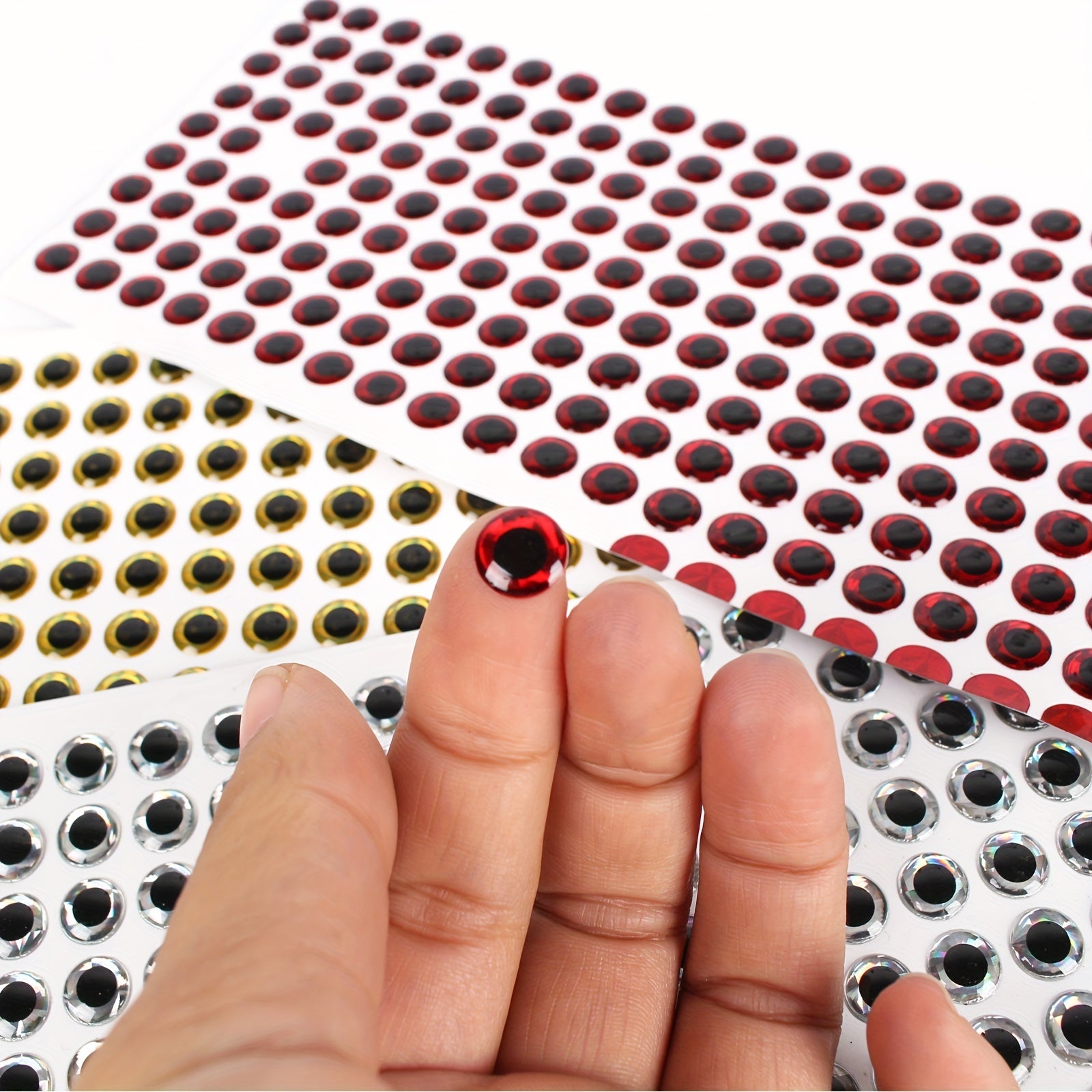 600pcs Bionic Fish Eye Lure 3D Animal Eye Bait for Fishing Multiple Sizes