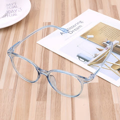 Men's Round Frame Reading Glasses Anti Light Casual Eyeglasses