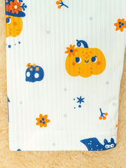 3pc Halloween Leggings For Girls, Cartoon Pattern Ankle Leggings Set