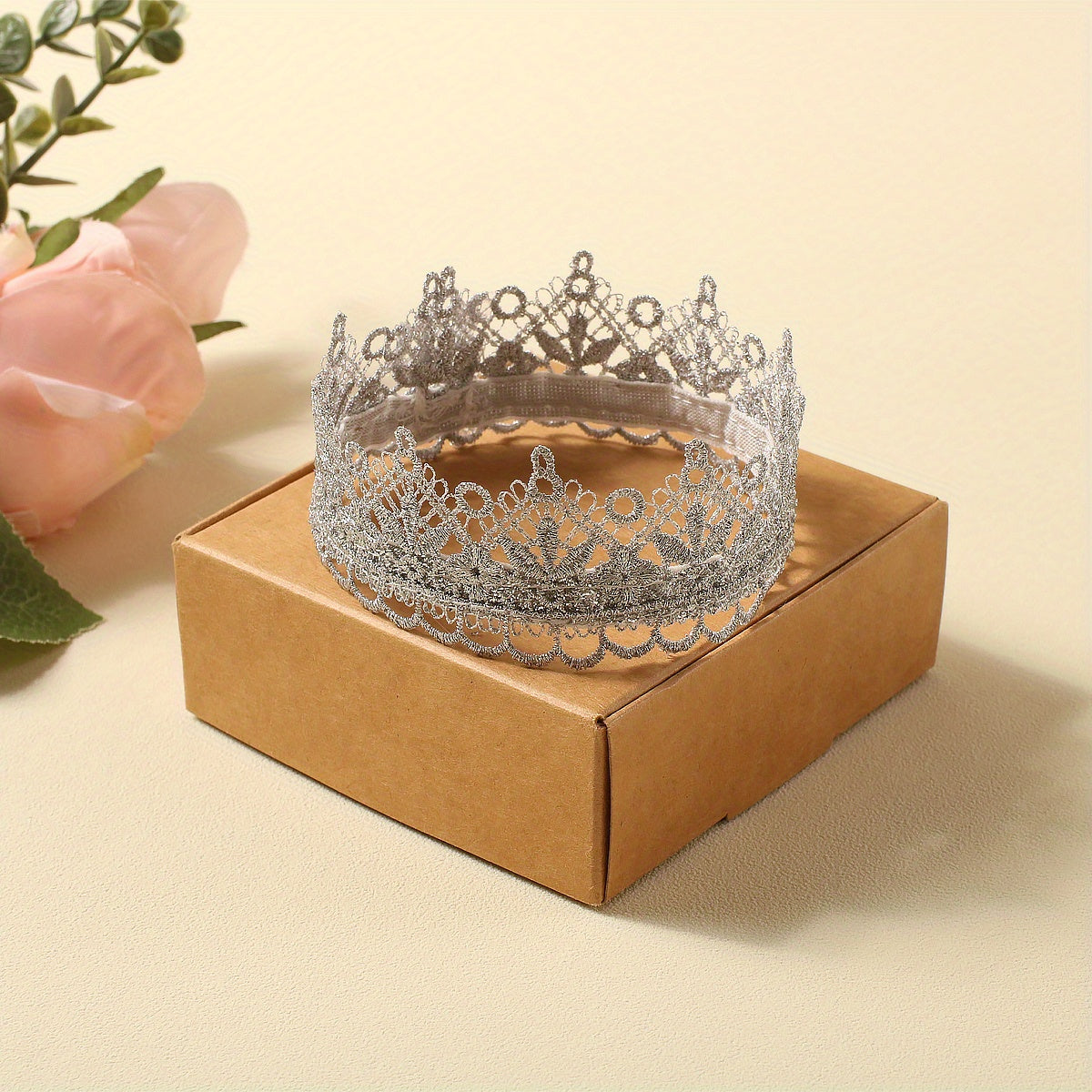 Newborn Lace Crown Headband Baby Photo Props