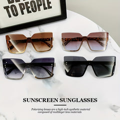 Metal Half Frame Sunglasses Sunscreen High-end Glasses