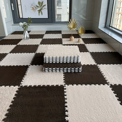 12pcs Plush Puzzle Foam Floor Mat for Bay Window Comfort