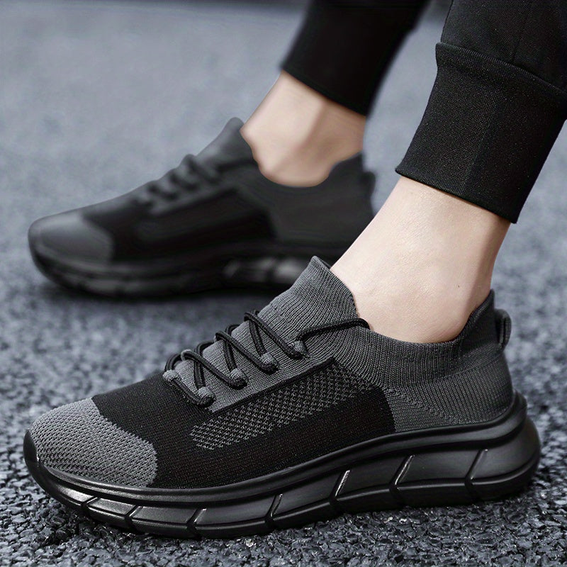 Men's Weave Knit Lace Up Casual Shoes Lightweight Sneaker