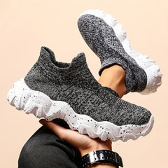 Men's Plus Size Running Sneakers Breathable Slip On Shoes for Outdoor