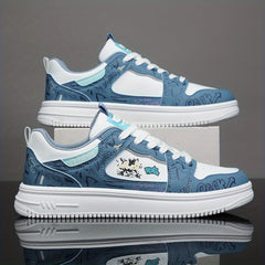 Men's Lace up Sneakers Skate Shoes Graphic Breathable Shoes