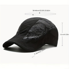 Polyester Quick-drying Dragon Print Baseball Cap Sun Protection Hat
