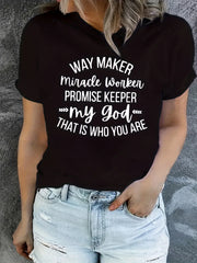 Letter Graphic Breathable Sports T-shirt Women's Activewear