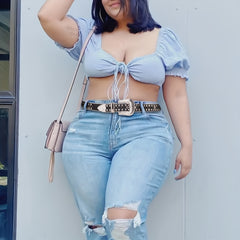 Rhinestone Belt Hip Hop Y2K Western Cowgirl Cowboy Belt