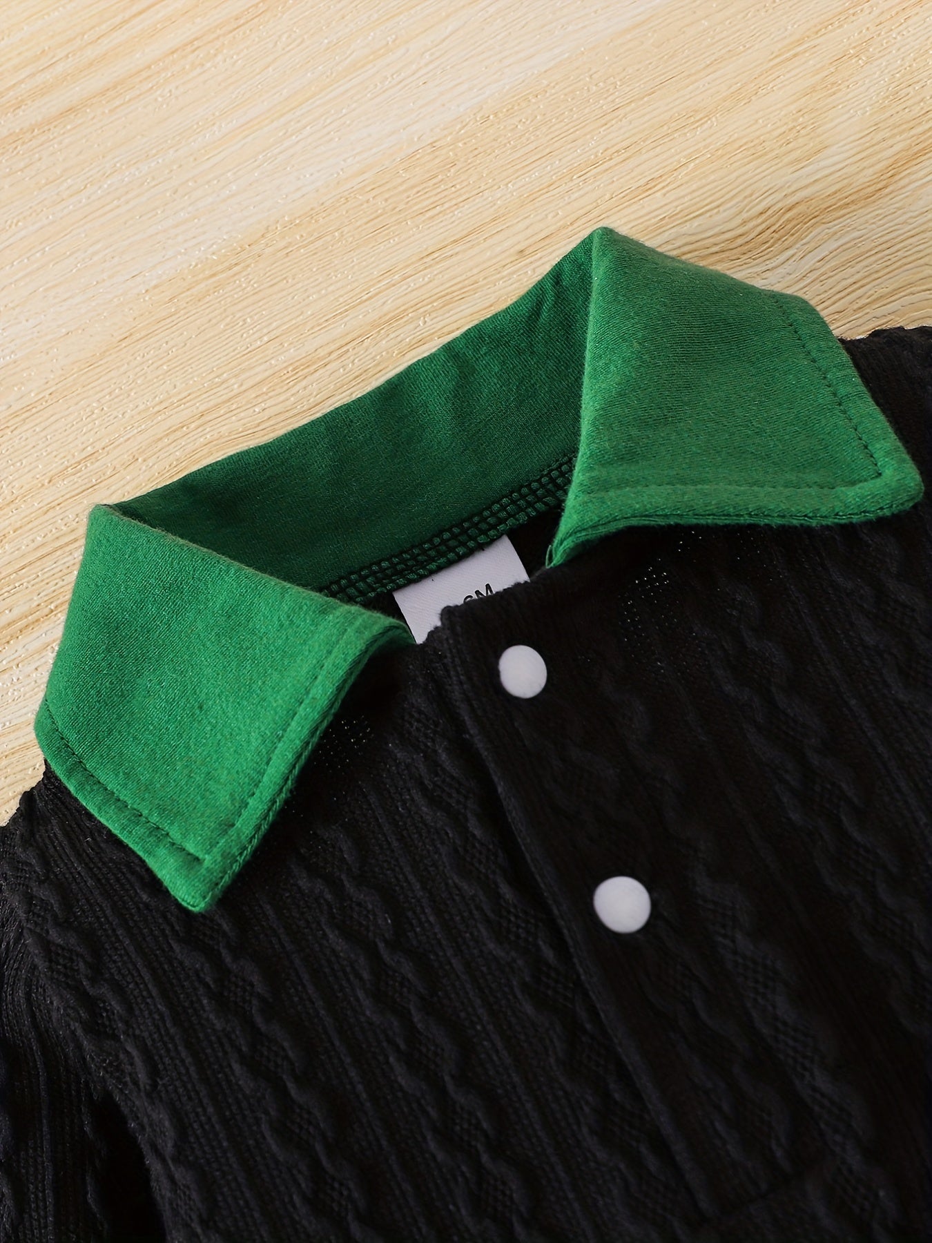 Baby's Polo Collar Long Sleeve Gentleman Style Jumpsuit