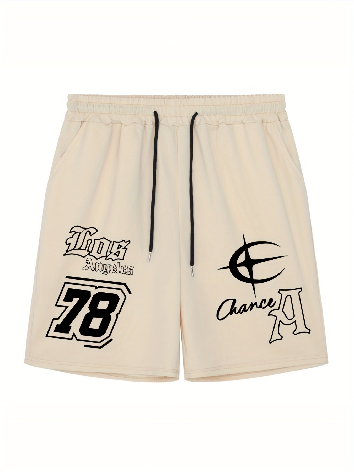 LA 198 Comfy Shorts Men's Casual Stretch Elastic Waist Drawstring Shorts