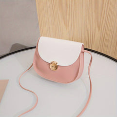 Girls Contrast Saddle Bag Shoulder Crossbody Coin Bag