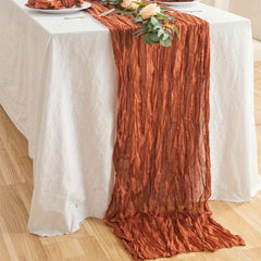 Organza Long Table Banquet Tablecloth Pleated Tulle Tablecloth