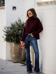 Flared Leg Denim Trousers for Women