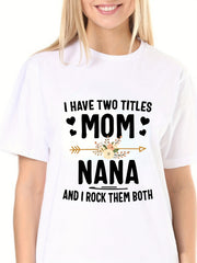 Street Style Crew Neck T-shirt for Women
