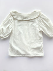Toddler Girls Casual Blouse Button Round Collar Shirt