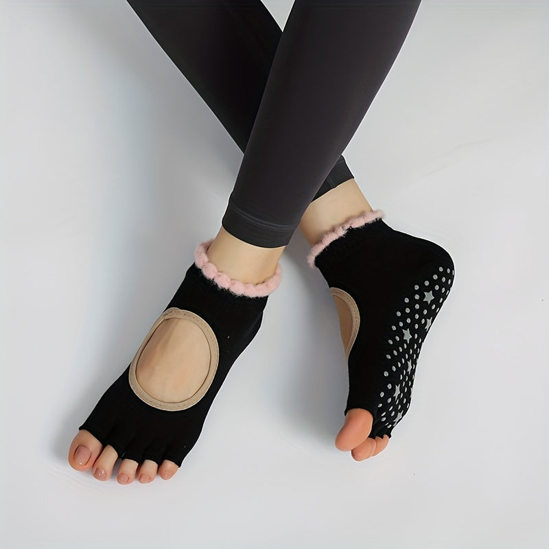 Breathable Yoga Socks Open Toe Anti-skid Sports Socks for Pilates