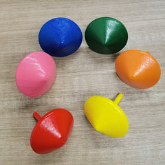 Colorful Wooden Spinning Tops for Fun Celebrations and Gifts