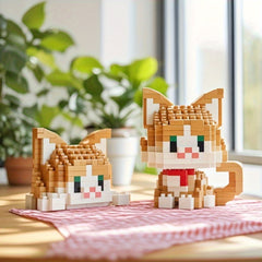 Mini Cat Collection DIY Block Animal Series for Desk Decor & Holiday Gifts