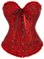 Strapless Corset Bustier Tummy Control Lace Up Body Shaper