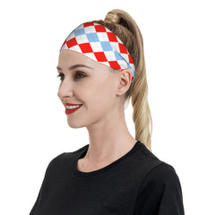 Check Plaid Breathable Headband for Sport & Casual Outfits