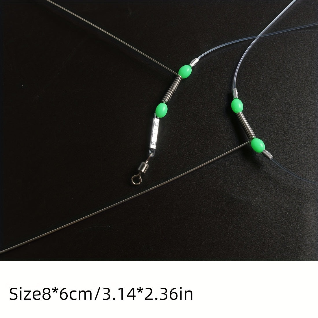 High Strength Fishing Wire Trace Leader with Swivels Snaps and Glow Beads