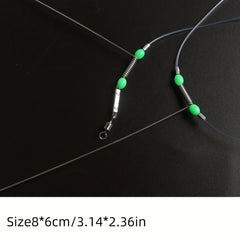 High Strength Fishing Wire Trace Leader with Swivels Snaps and Glow Beads