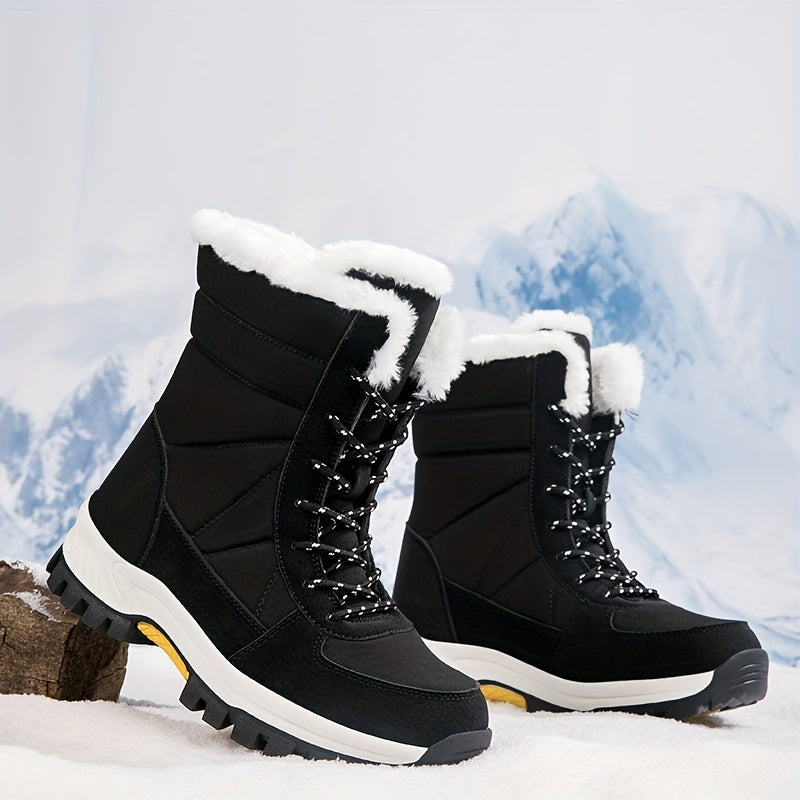 Women's Snow Boots Faux Leather Winter Warm Walking Boots