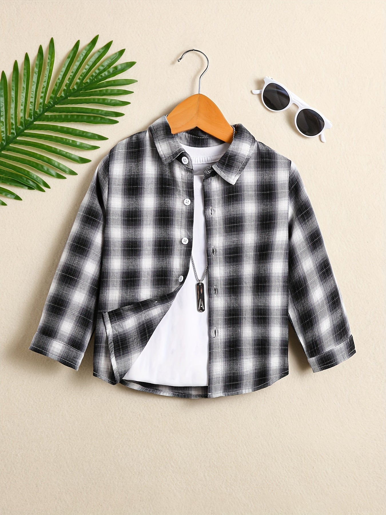 Boys Plaid Button up Shirt Long Sleeve