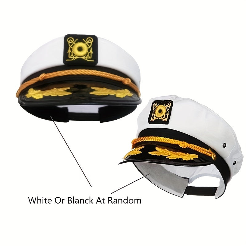 Captain's Yacht Sailors Hat Snapback Navy Sea Cap Costume Accessory