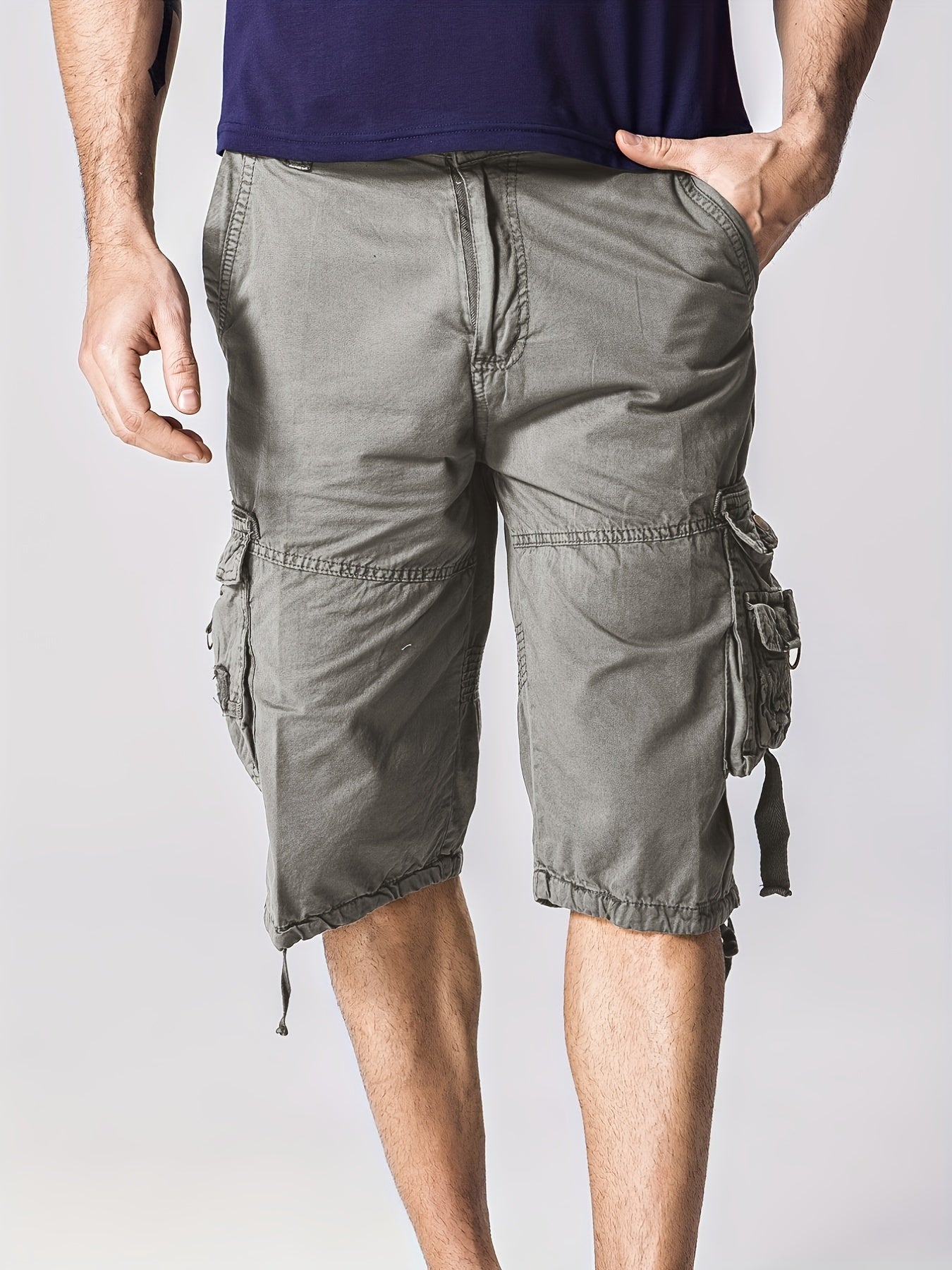 Men's Casual Cotton Cargo Shorts for Summer