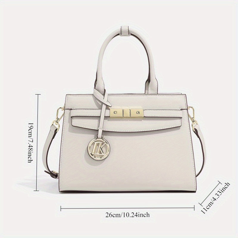 Women's Crossbody Shoulder Bag Palm Print Logo Adjustable Strap Zipper Closure