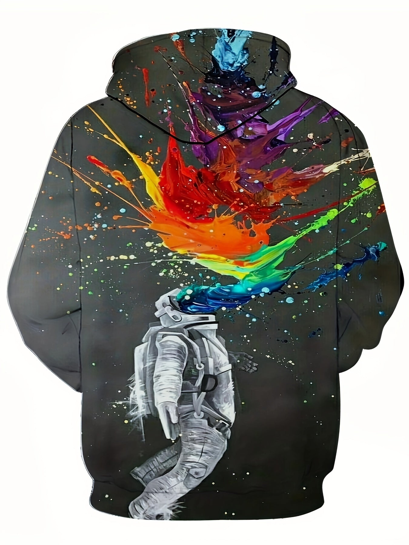 Astronaut 3D Print Hoodies for Men - Graphic Hoodie with Kangaroo Pocket