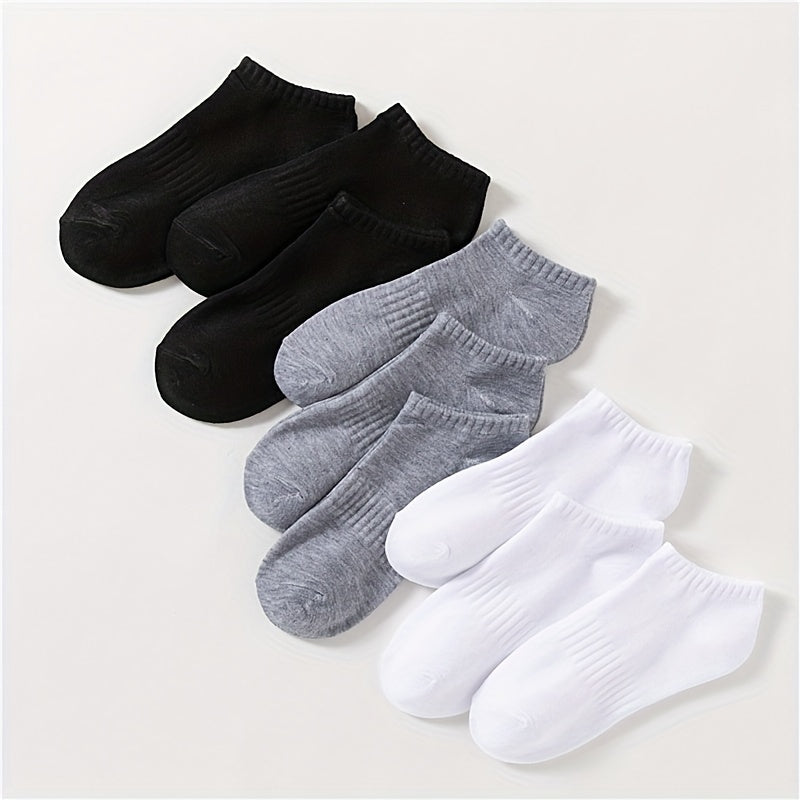 9 Pairs Solid Ankle Socks Women's Stockings & Hosiery