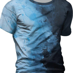 Watercolor Print Men's Graphic T-shirt Summer Outdoor Clothing