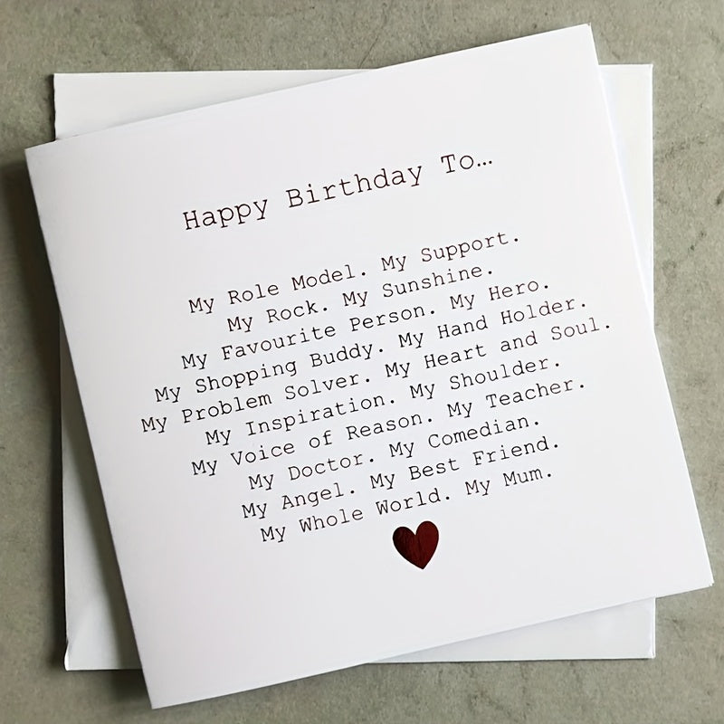 Mum Birthday Card Special Mum Poem Birthday Card