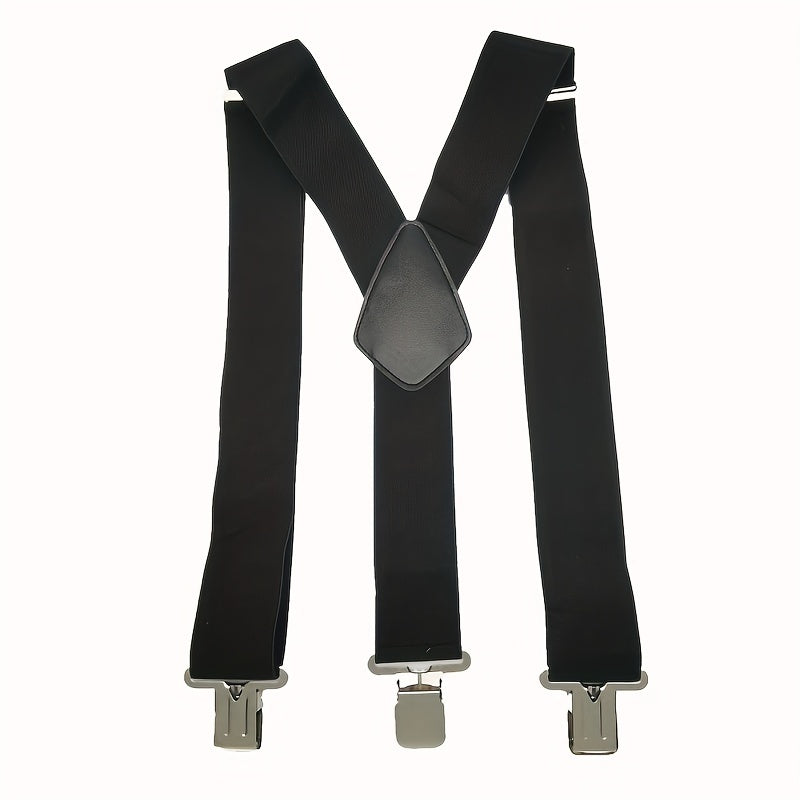 Men's Strong Clips On Suspenders Wide High Elastic Adjustable Braces