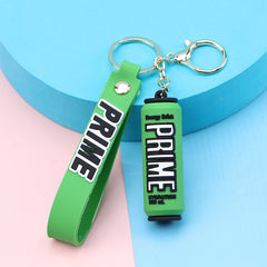 Cartoon Silicone Easy Pull Can Keychain for Men