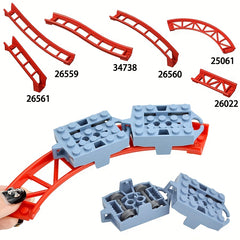 Building Block Roller Coaster Track Parts, Compatible with 25061 26559