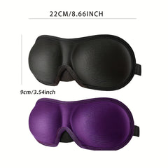 2pcs 3D Contoured Blindfold Soft Blackout Sleep Eye Mask
