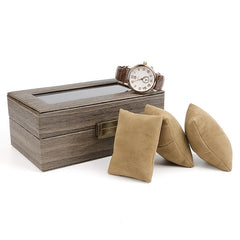 3 Tier Watch Gift Storage Box Hinged Wood Grain Crafts Watch Box