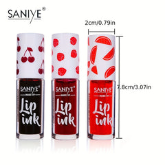 SANIYE Cherry Lipstick Matte Lip Tint Waterproof Long Lasting