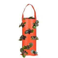 Hanging Flower Strawberry Planting Bags Wall Mount Planter Growing Bag 8 Holes