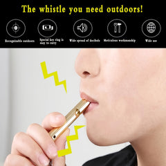 Dual Tube Survival Whistle Aluminum Safety for Hiking Camping